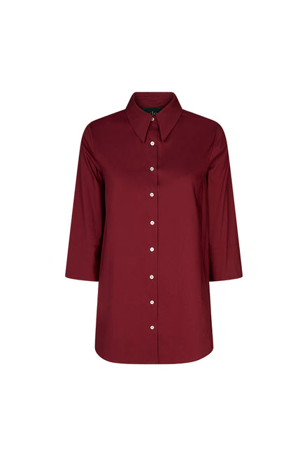Camicia Milano in cotone bordeaux