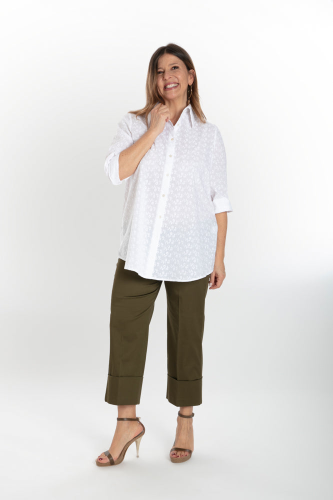 Camicia Milano sangallo bianco