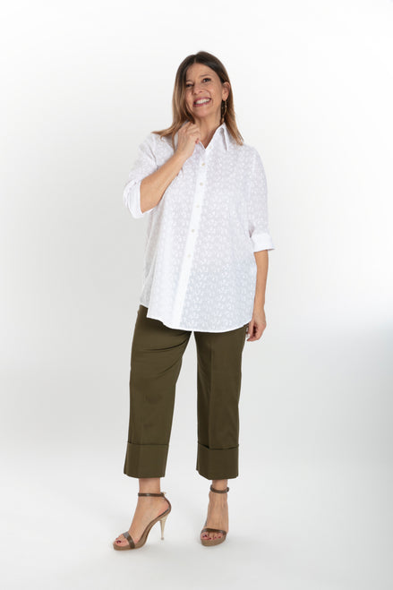 Camicia Milano sangallo bianco