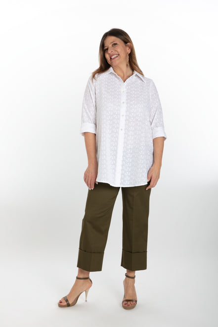 Camicia Milano sangallo bianco