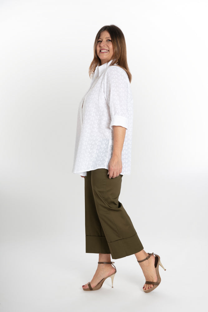 Camicia Milano sangallo bianco