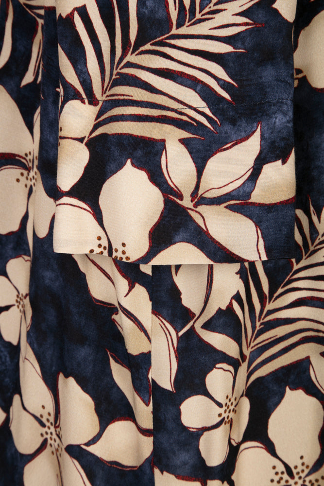 Camicia Milano fantasia fiori blu e vino