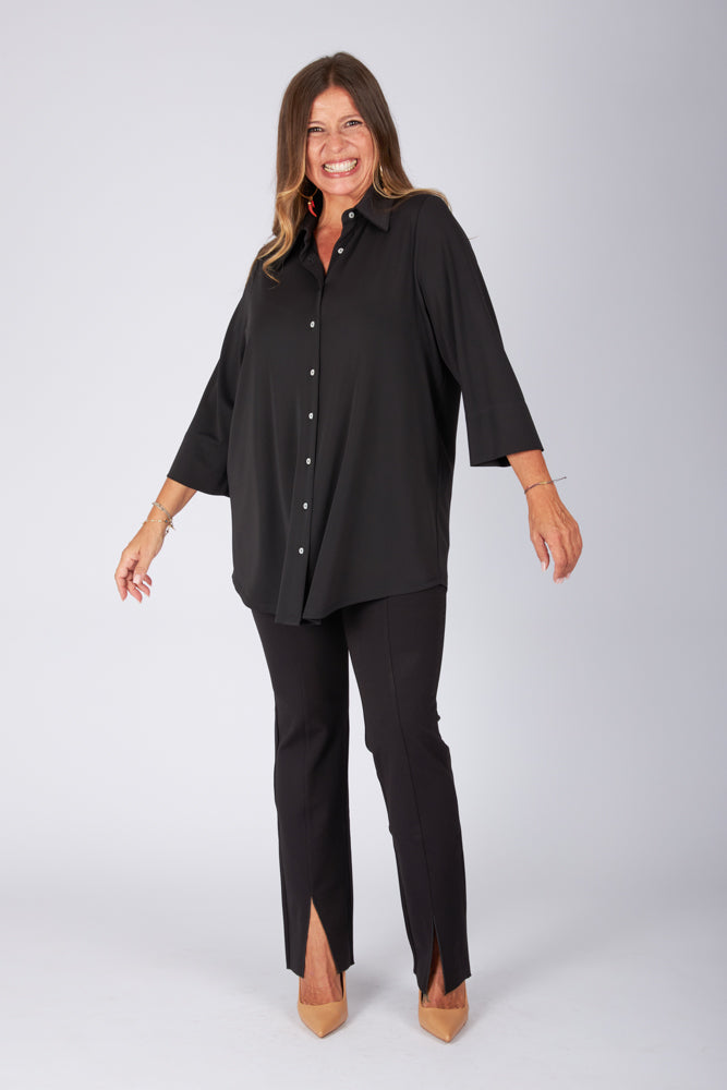 Camicia Milano fluido nero