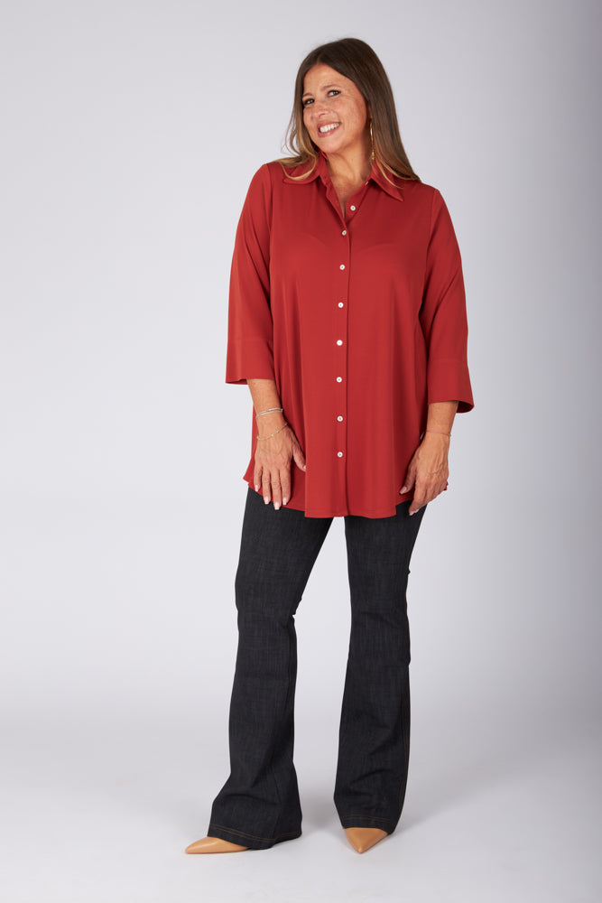 Camicia Milano fluido terra di siena