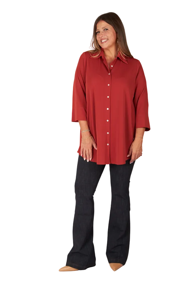 Camicia Milano fluido terra di siena
