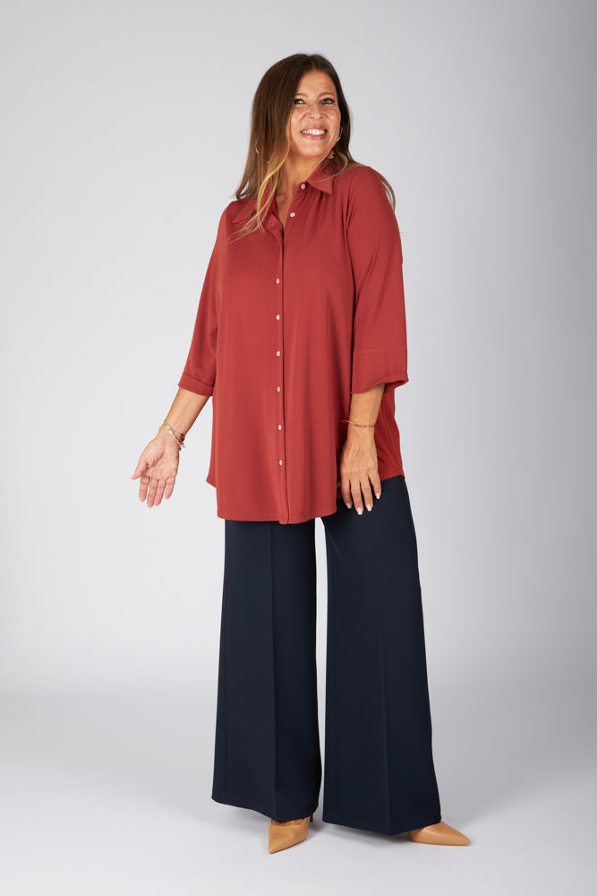 Camicia Milano fluido terra di siena