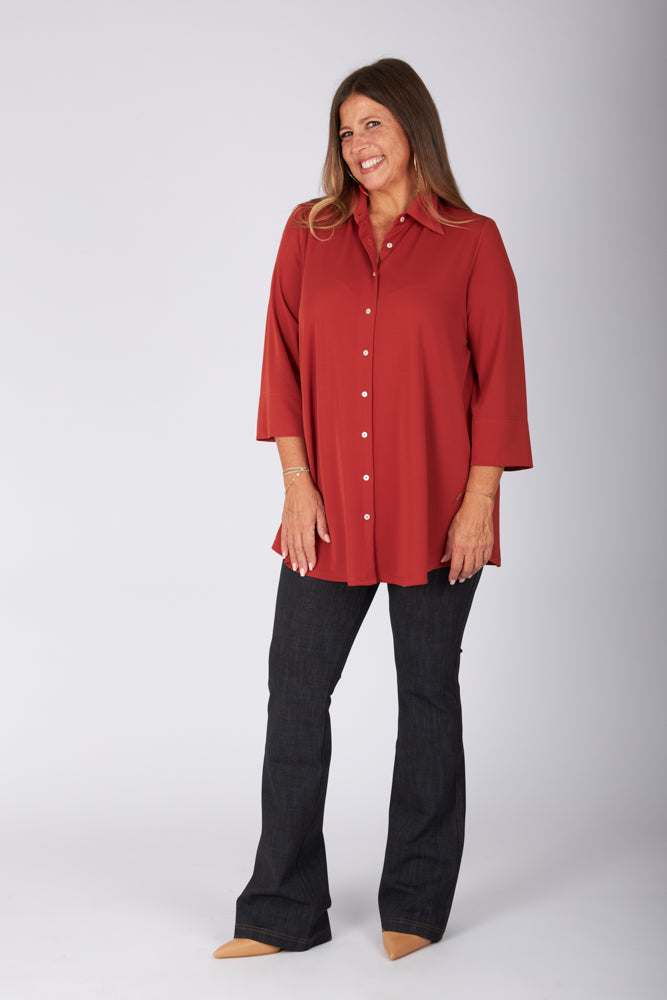 Camicia Milano fluido terra di siena