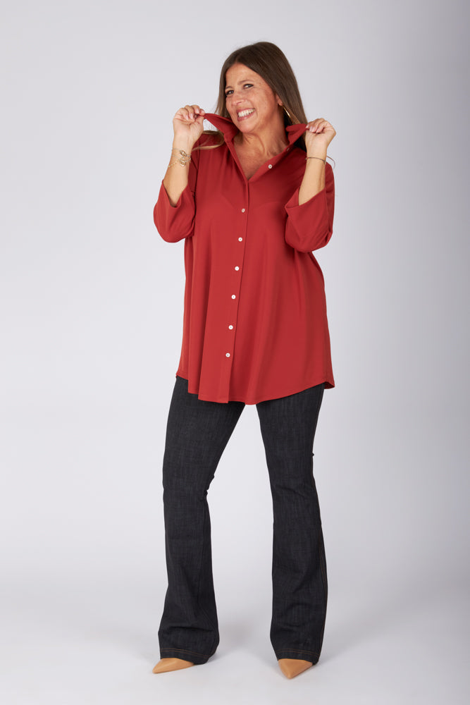 Camicia Milano fluido terra di siena