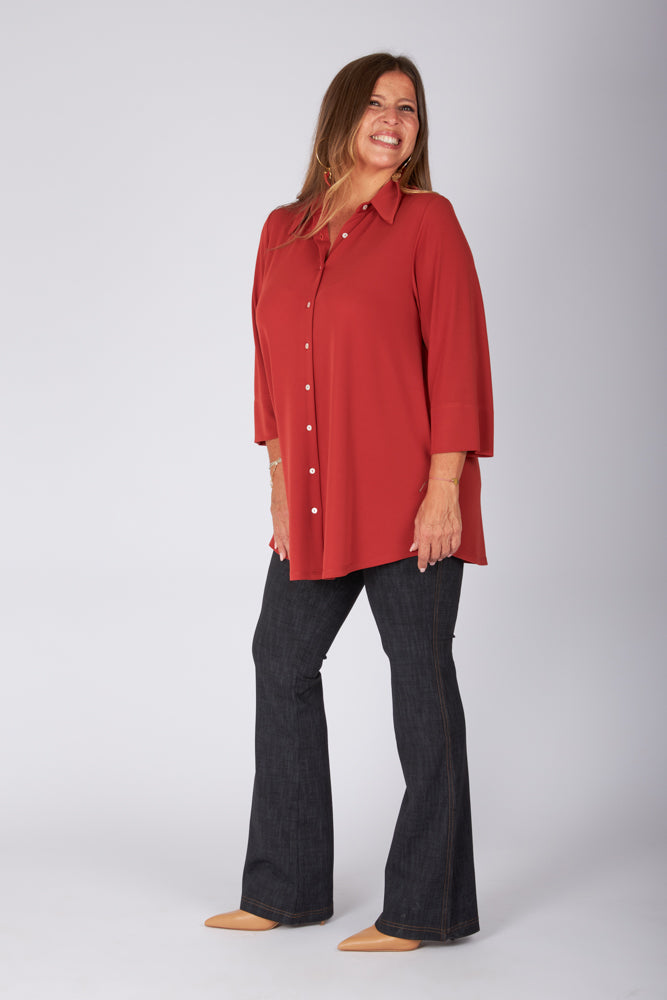 Camicia Milano fluido terra di siena