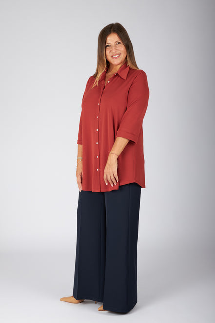 Camicia Milano fluido terra di siena