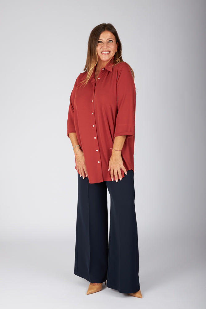 Camicia Milano fluido terra di siena