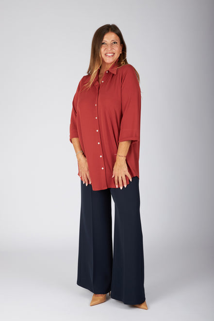 Camicia Milano fluido terra di siena