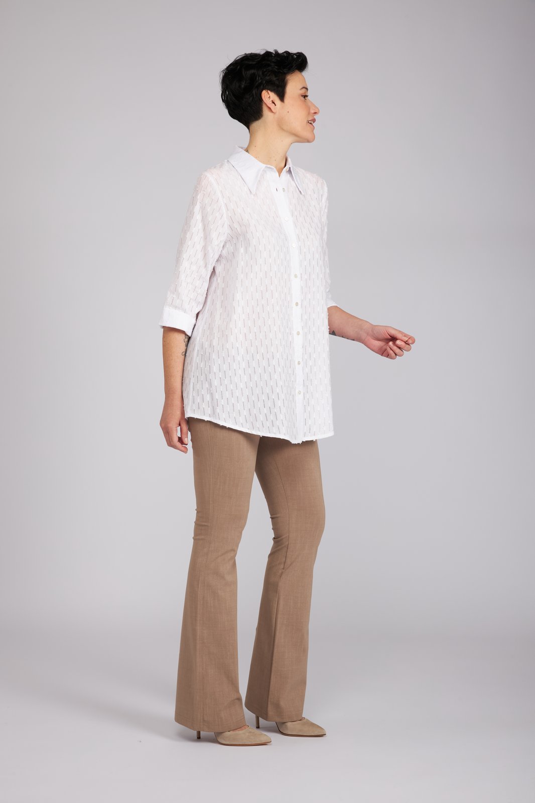 Camicia Milano in garza bianca
