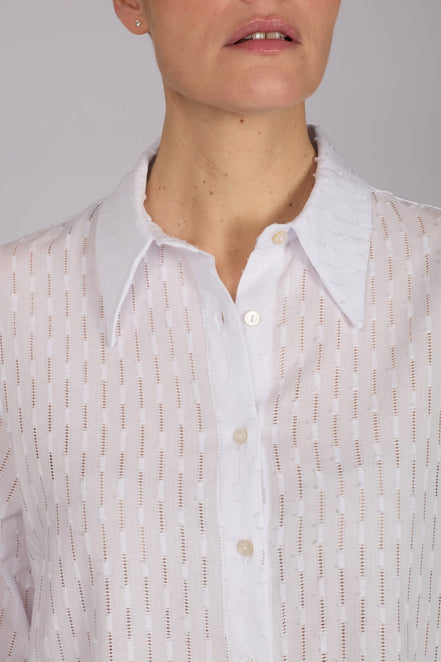 Camicia Milano in garza bianca
