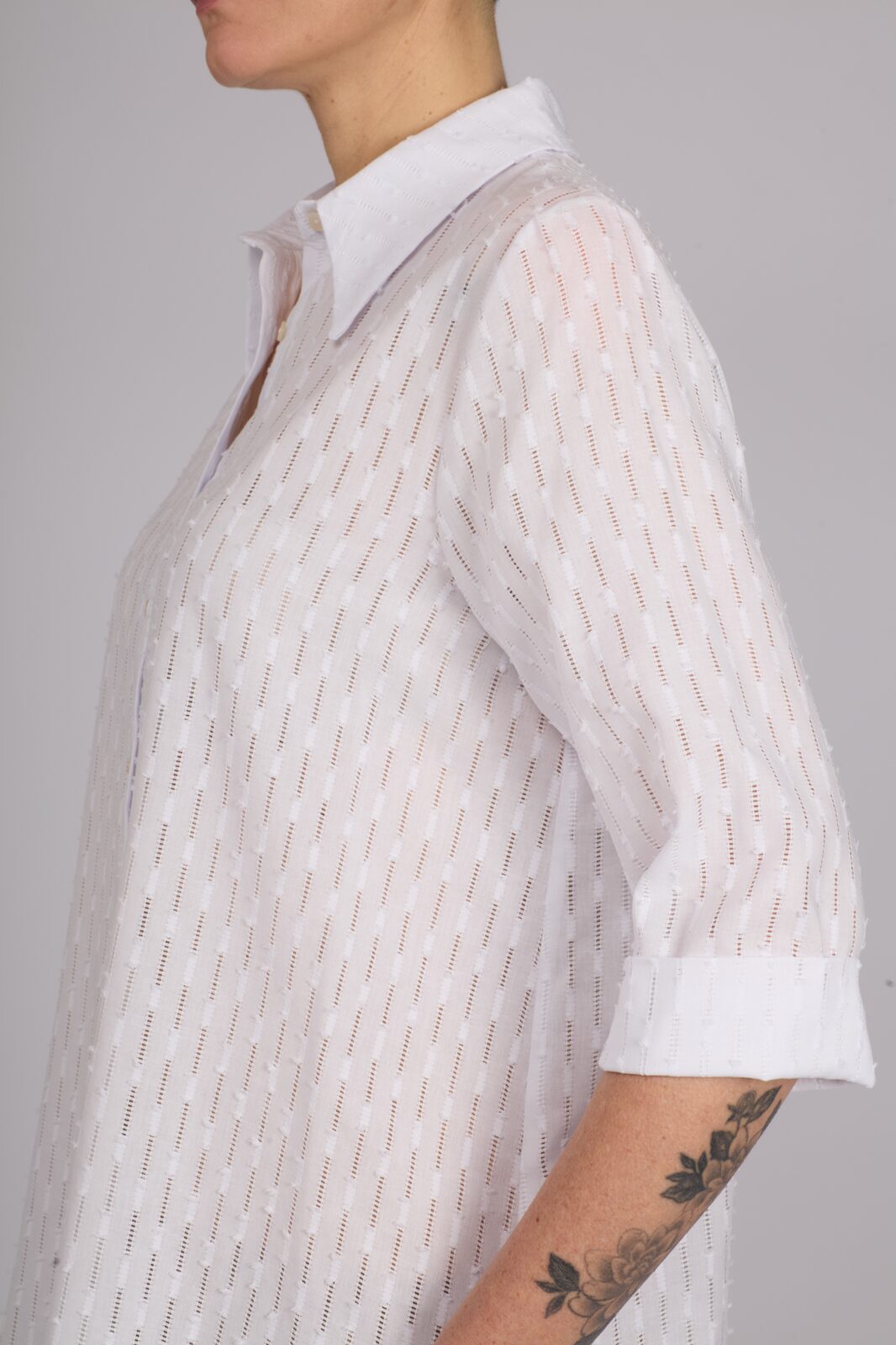 Camicia Milano in garza bianca