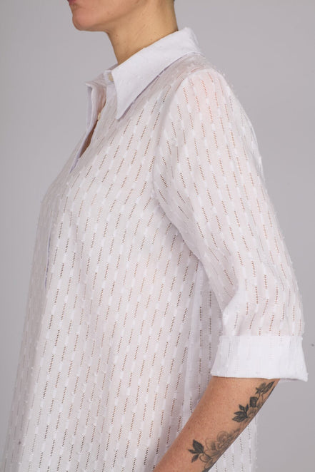 Camicia Milano in garza bianca