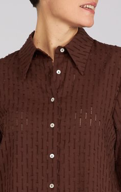 Camicia Milano in garza cioccolato