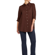 Camicia Milano in garza cioccolato