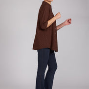 Camicia Milano in garza cioccolato