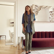 Camicia Milano in satin effetto jeans