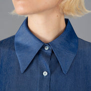 Camicia Milano in satin effetto jeans
