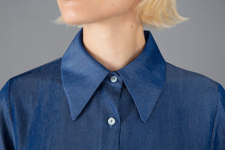 Camicia Milano in satin effetto jeans