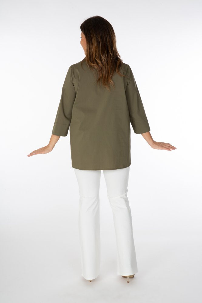 Camicia Milano cotone militare