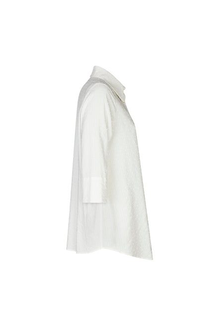 Camicia Milano in plumetis panna