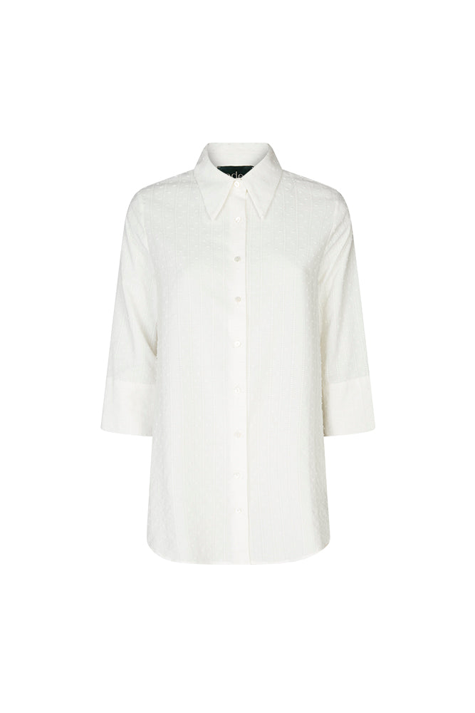 Camicia Milano in plumetis panna