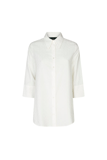 Camicia Milano in plumetis panna