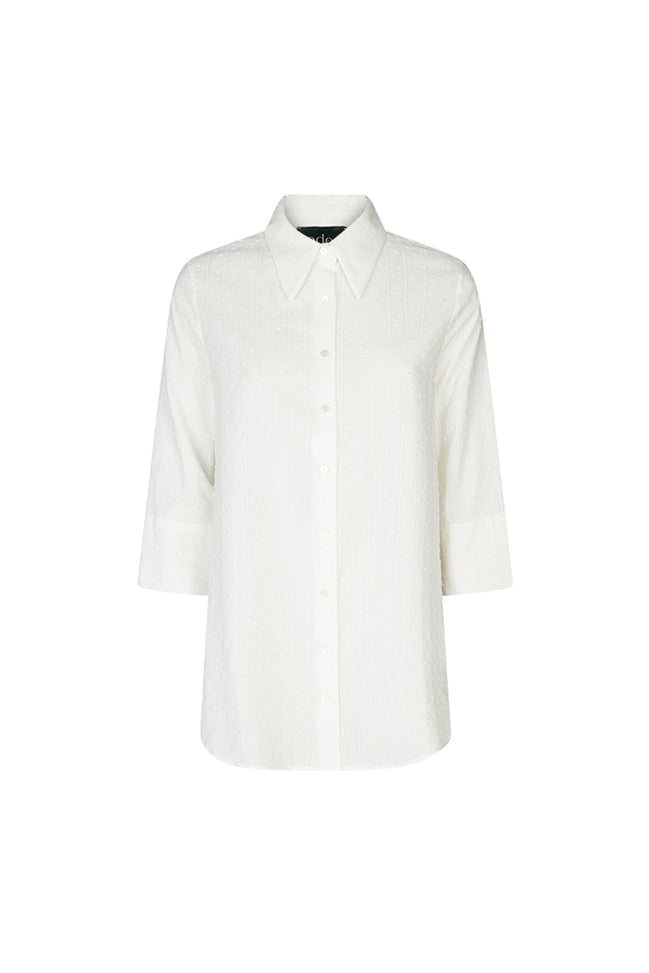 Camicia Milano in plumetis panna