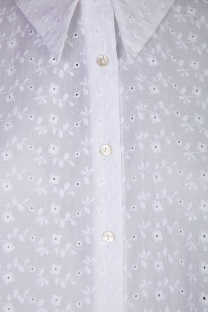 Camicia Milano sangallo bianco