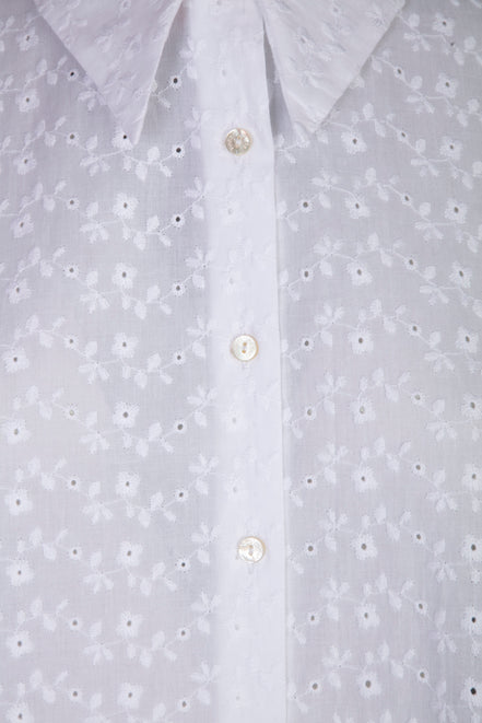Camicia Milano sangallo bianco