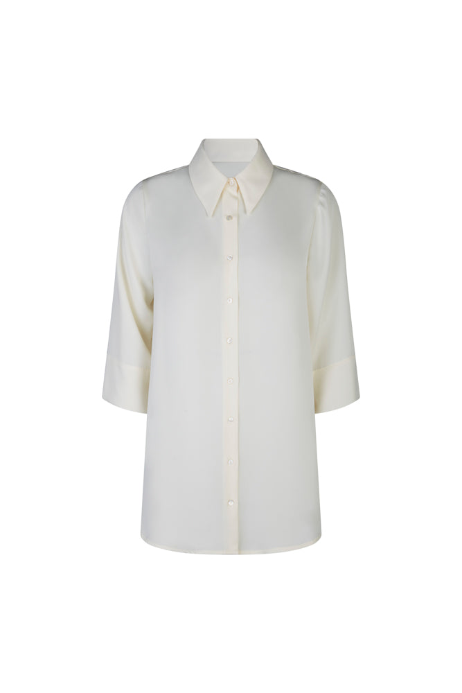 Camicia Milano techno satin avorio