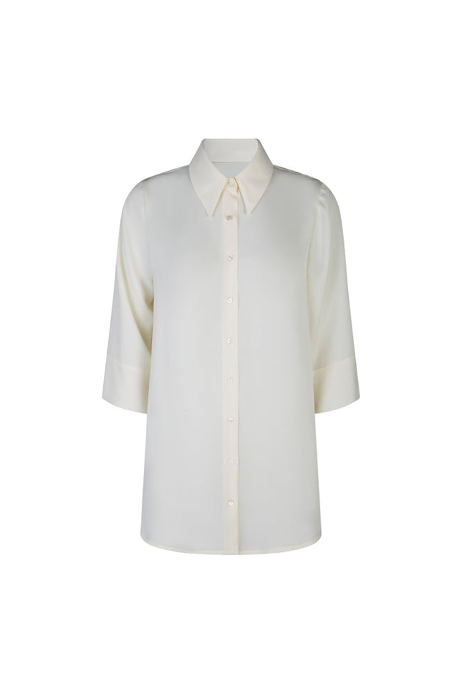 Camicia Milano techno satin avorio