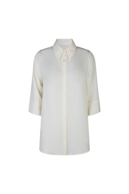 Camicia Milano techno satin avorio