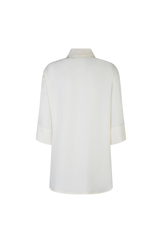 Camicia Milano techno satin avorio