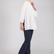 Camicia new Vulcano in garza bianca
