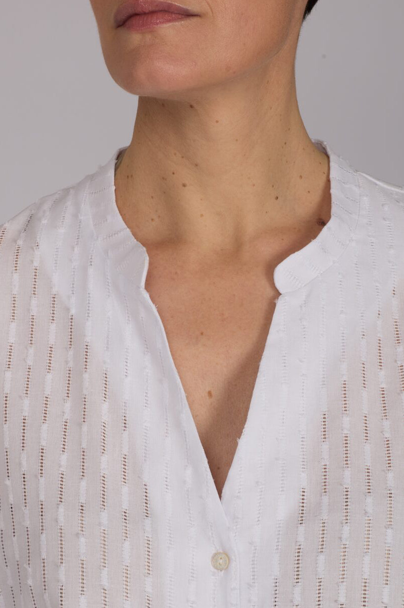 Camicia new Vulcano in garza bianca