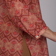 Camicia new Vulcano stampa fantasia rosa arancio