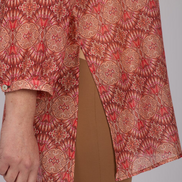 Camicia new Vulcano stampa fantasia rosa arancio