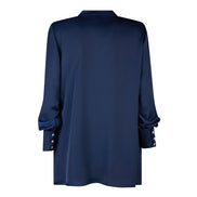 Camicia NY techno satin blu