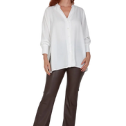Camicia  NY techno satin latte