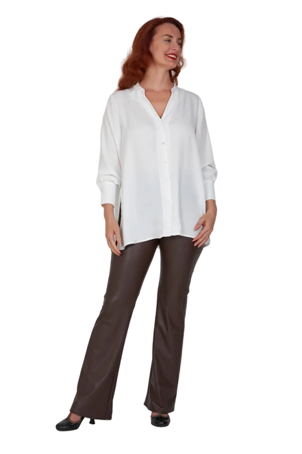 Camicia  NY techno satin latte