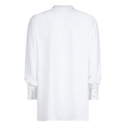 Camicia donna NY over in techno satin color latte