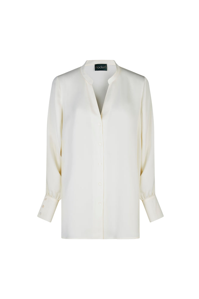 Camicia NY techno satin avorio