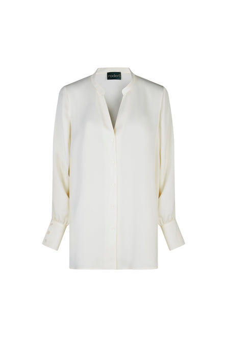 Camicia NY techno satin avorio
