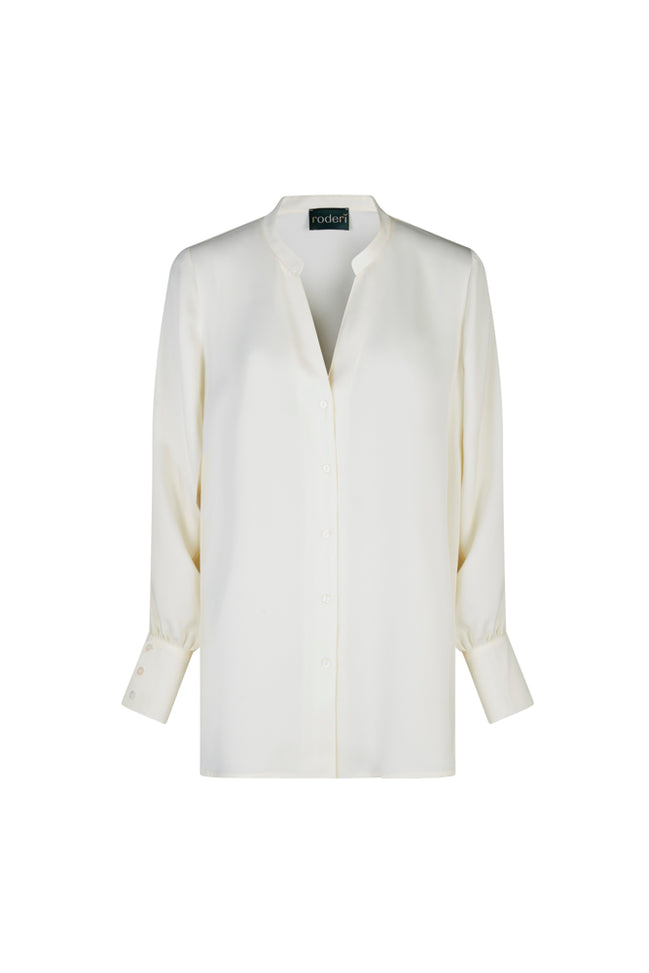 Camicia NY techno satin avorio