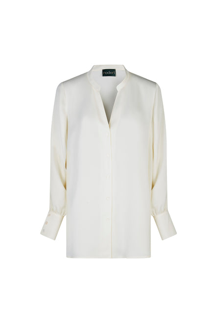 Camicia NY techno satin avorio