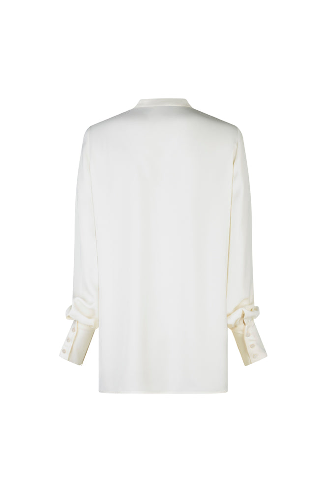 Camicia NY techno satin avorio